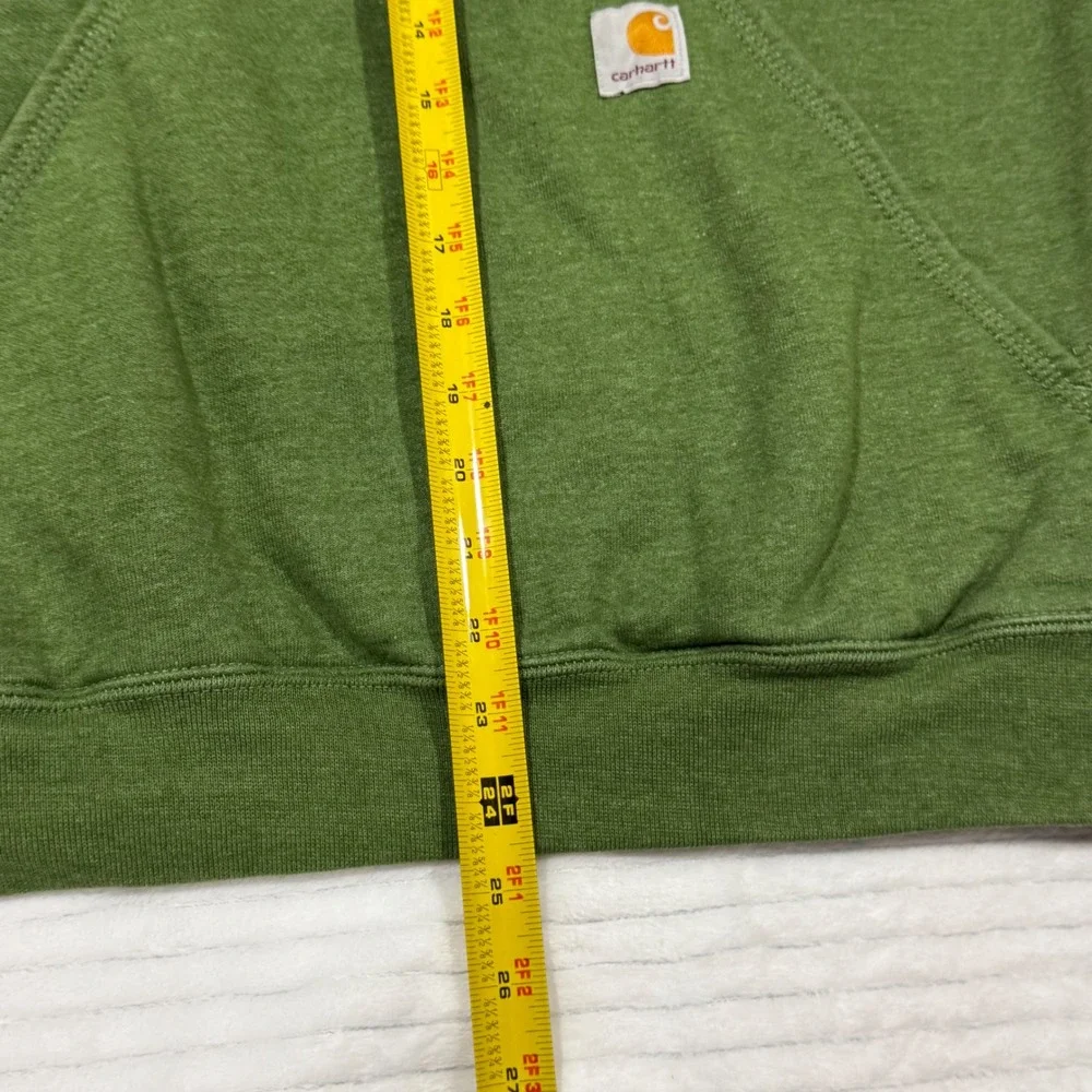 Carhartt Loose Fit Green Graphic Sleeve Hoodie Sweatshirt TS0288-M Small - Picture 7 of 8
